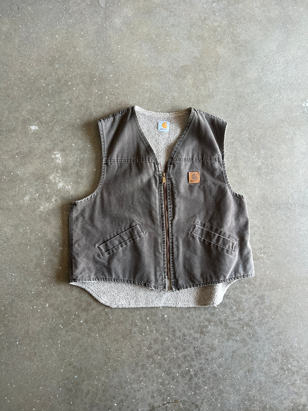 Vintage Coffee Brown Carhartt Vest - XL
