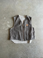 Vintage Coffee Brown Carhartt Vest - XL