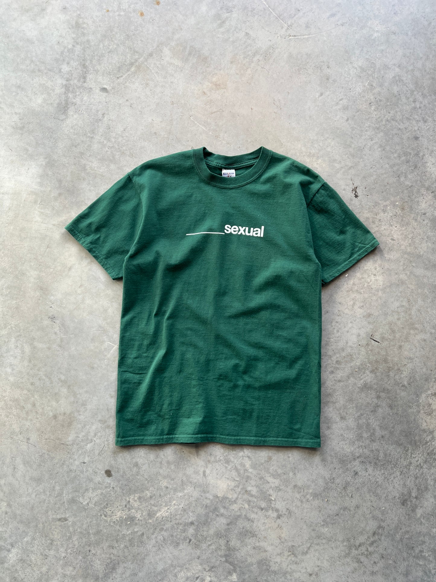 Vintage Green "Sexual" Spellout Shirt - M