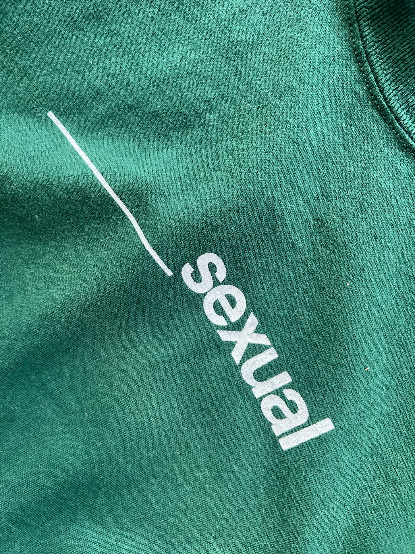 Vintage Green "Sexual" Spellout Shirt - M