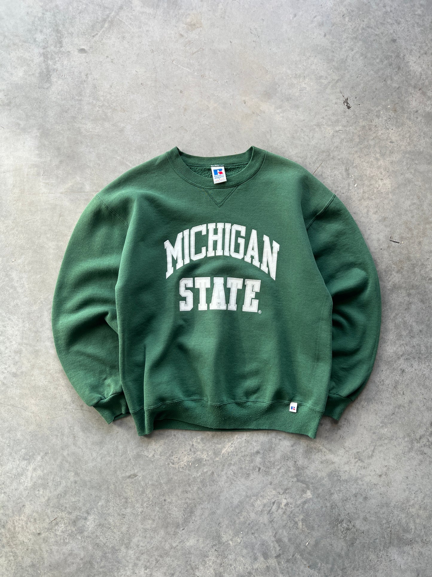 Vintage Green Michigan State Crew - L