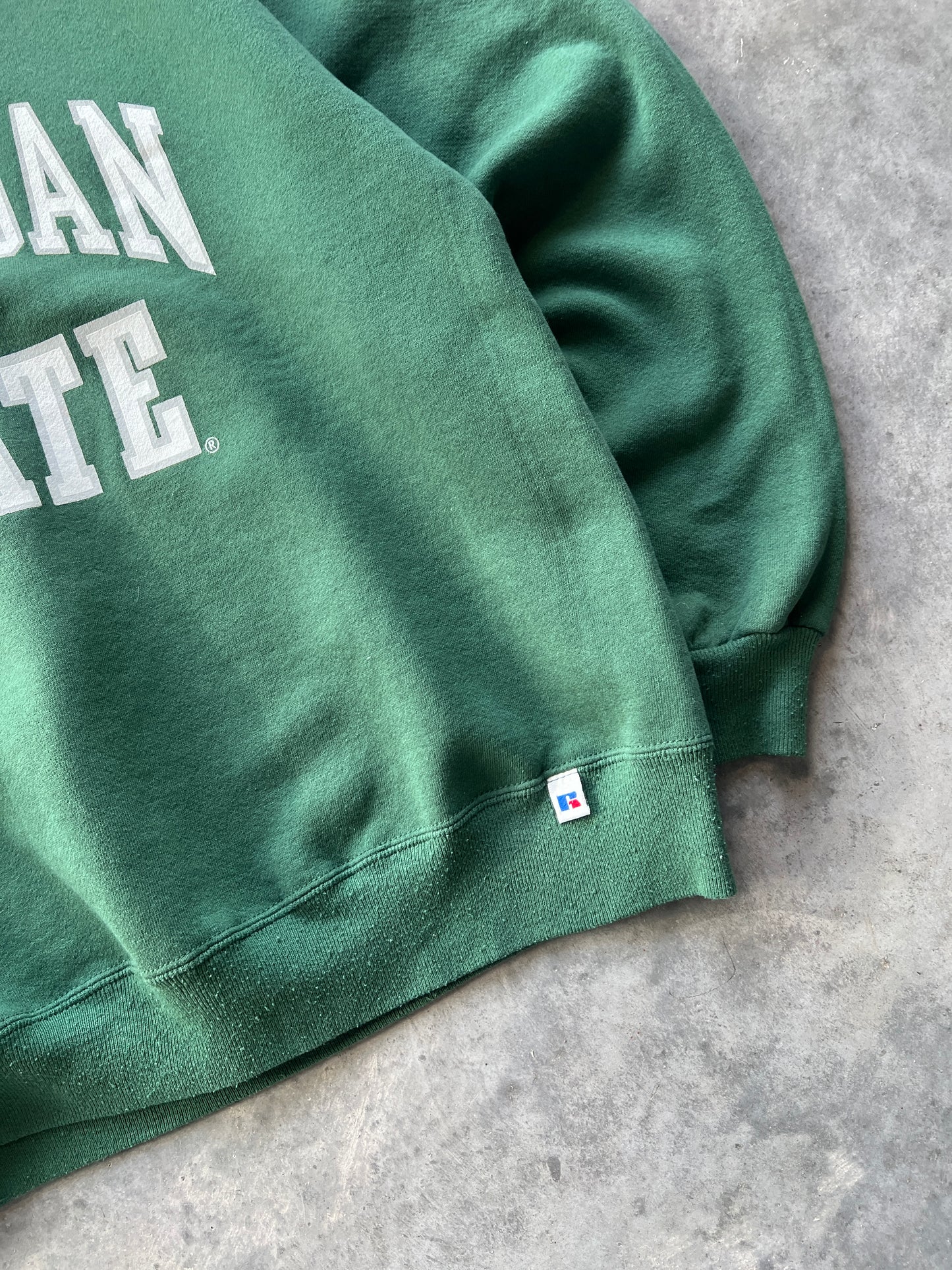 Vintage Green Michigan State Crew - L