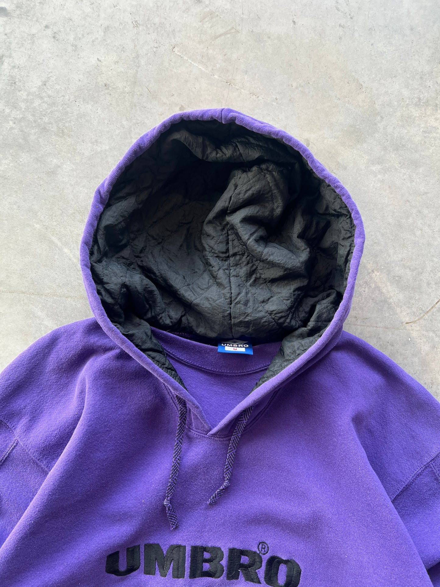 Vintage Purple Umbro Spellout Hoodie - M