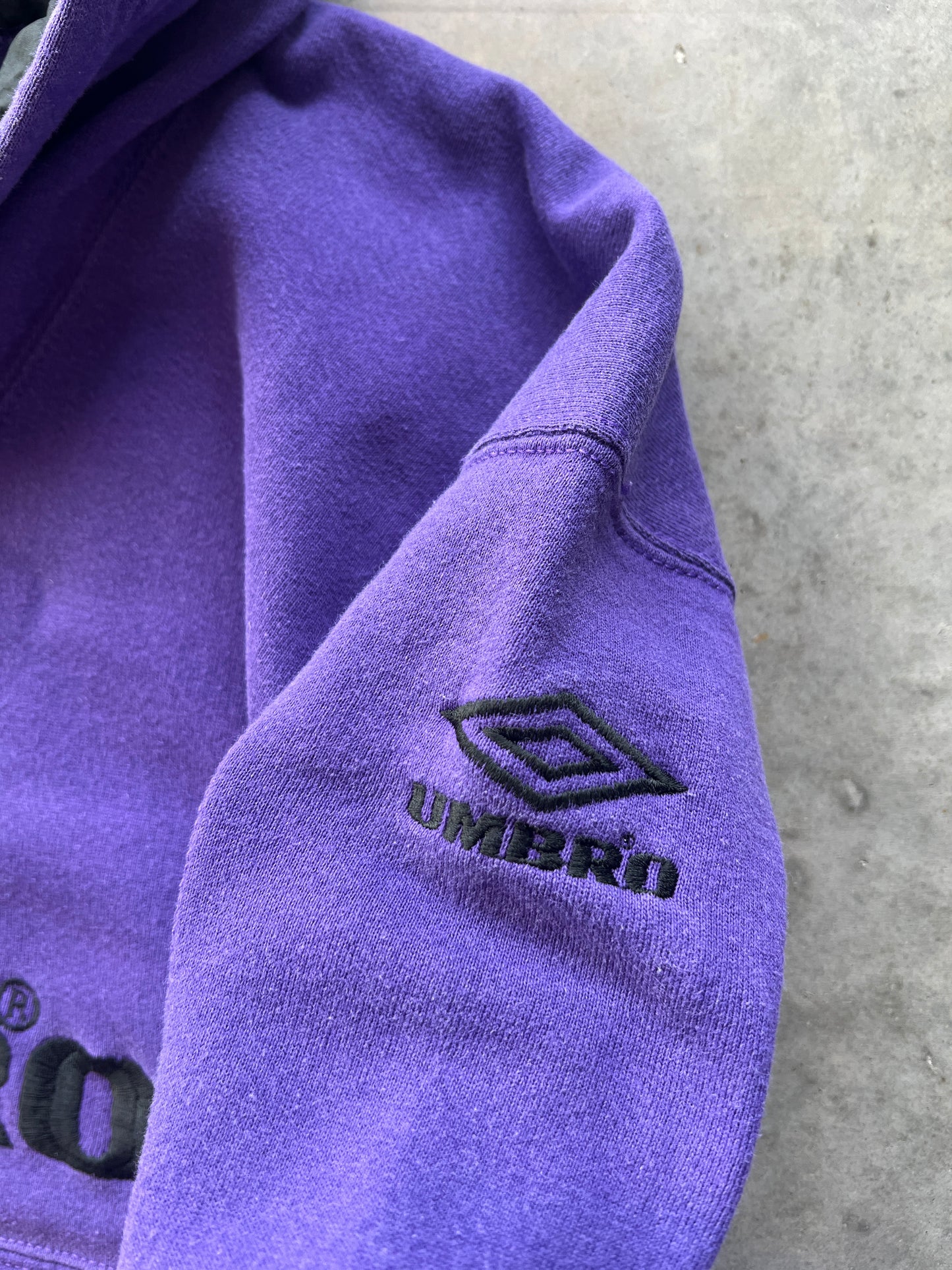 Vintage Purple Umbro Spellout Hoodie - M