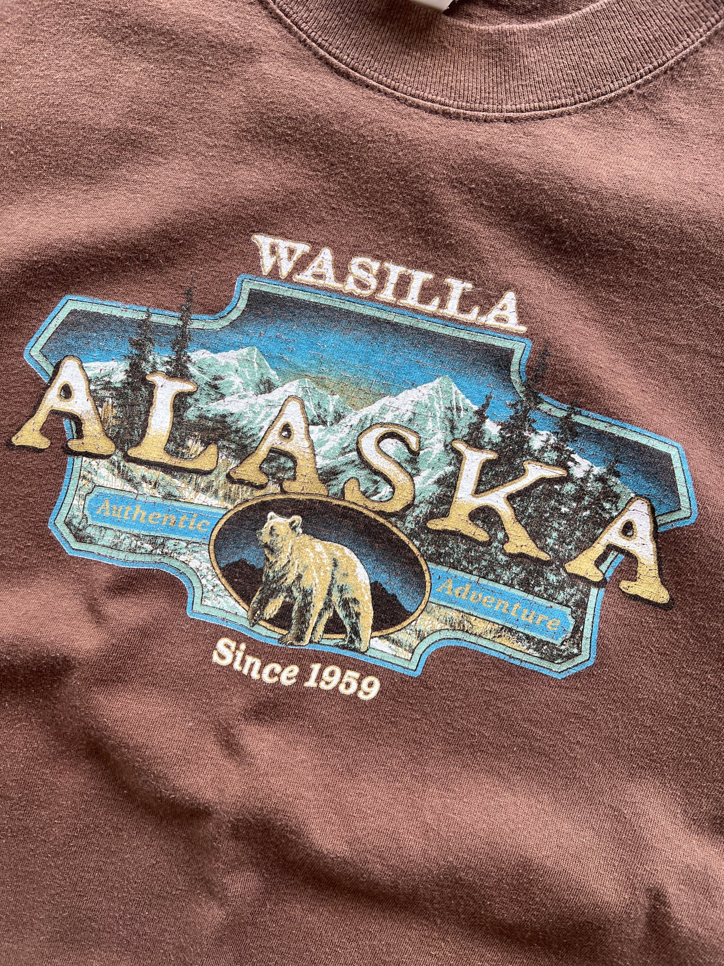 Vintage Mocha Brown Alaska Shirt - S