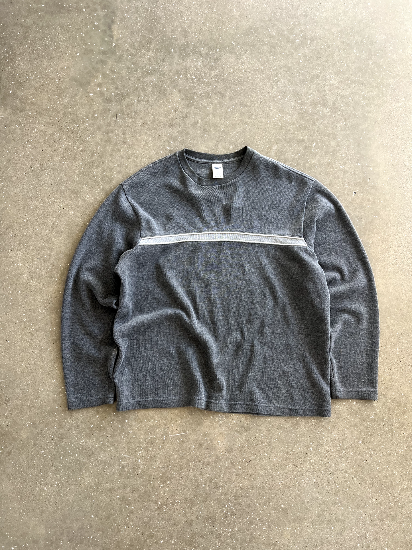 Vintage Grey Striped Long Sleeve - XL