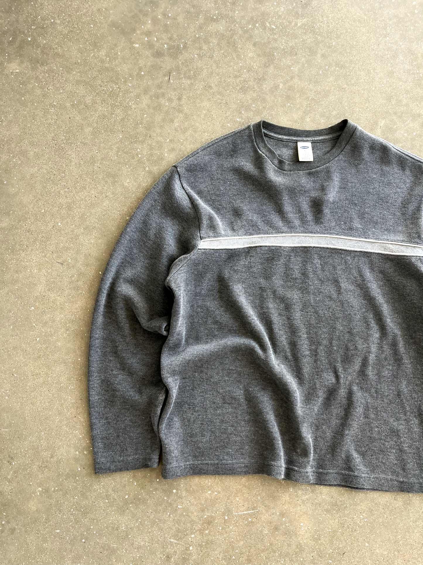 Vintage Grey Striped Long Sleeve - XL