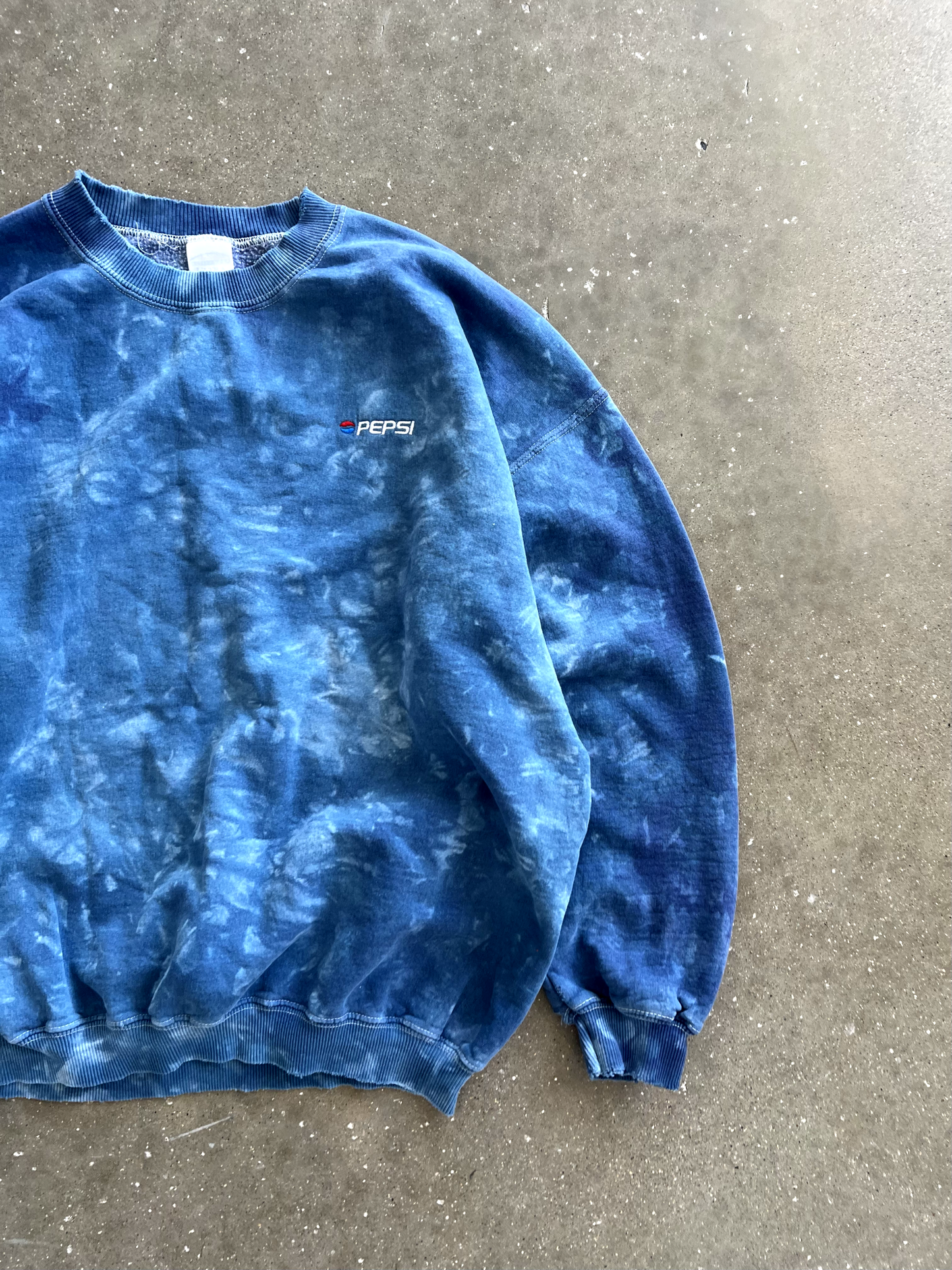Vintage Blue Pepsi Design Long Sleeve - XL
