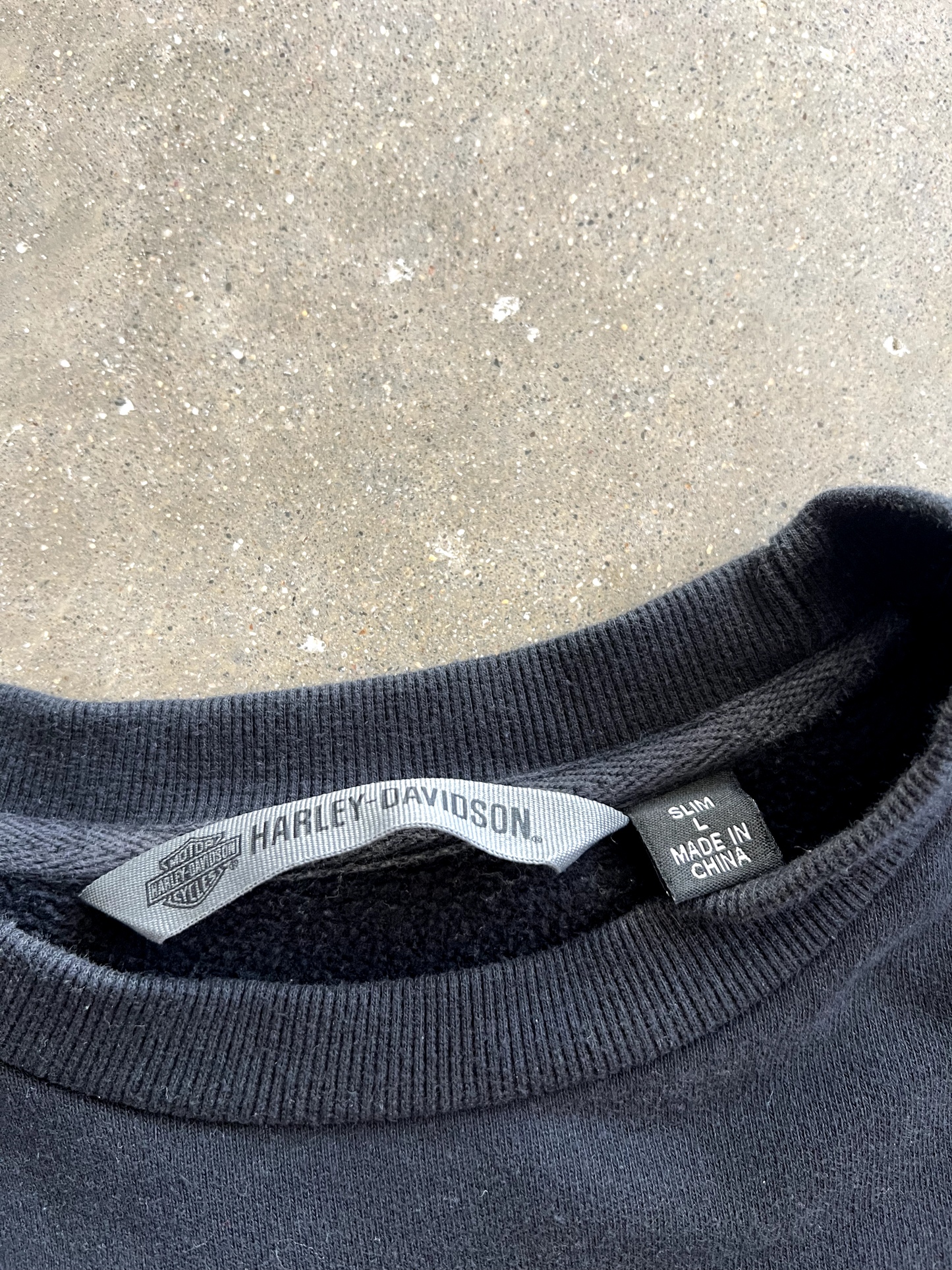 Vintage Black Harley Crewneck - L