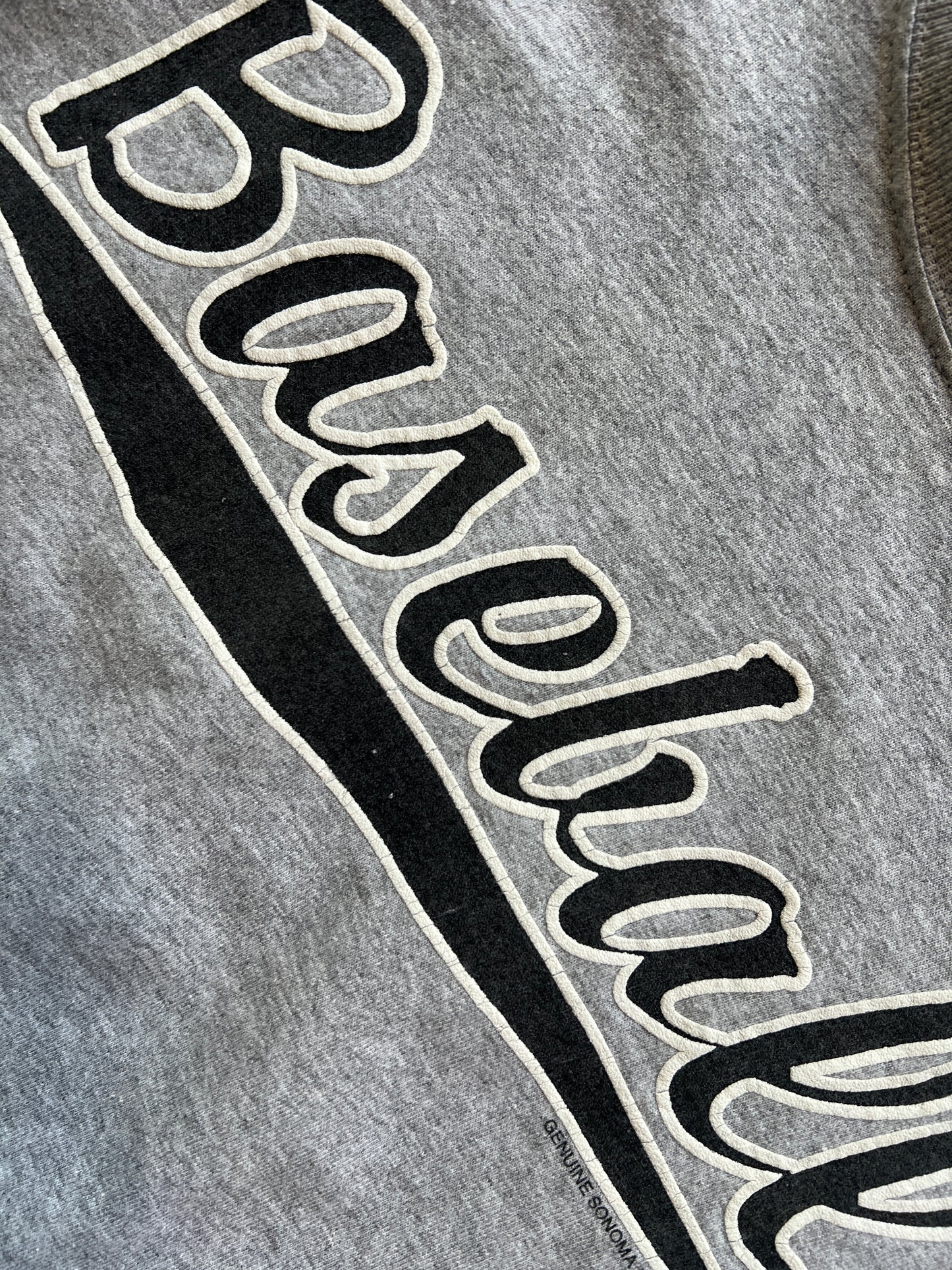 Vintage Grey Baseball Spellout Shirt - M