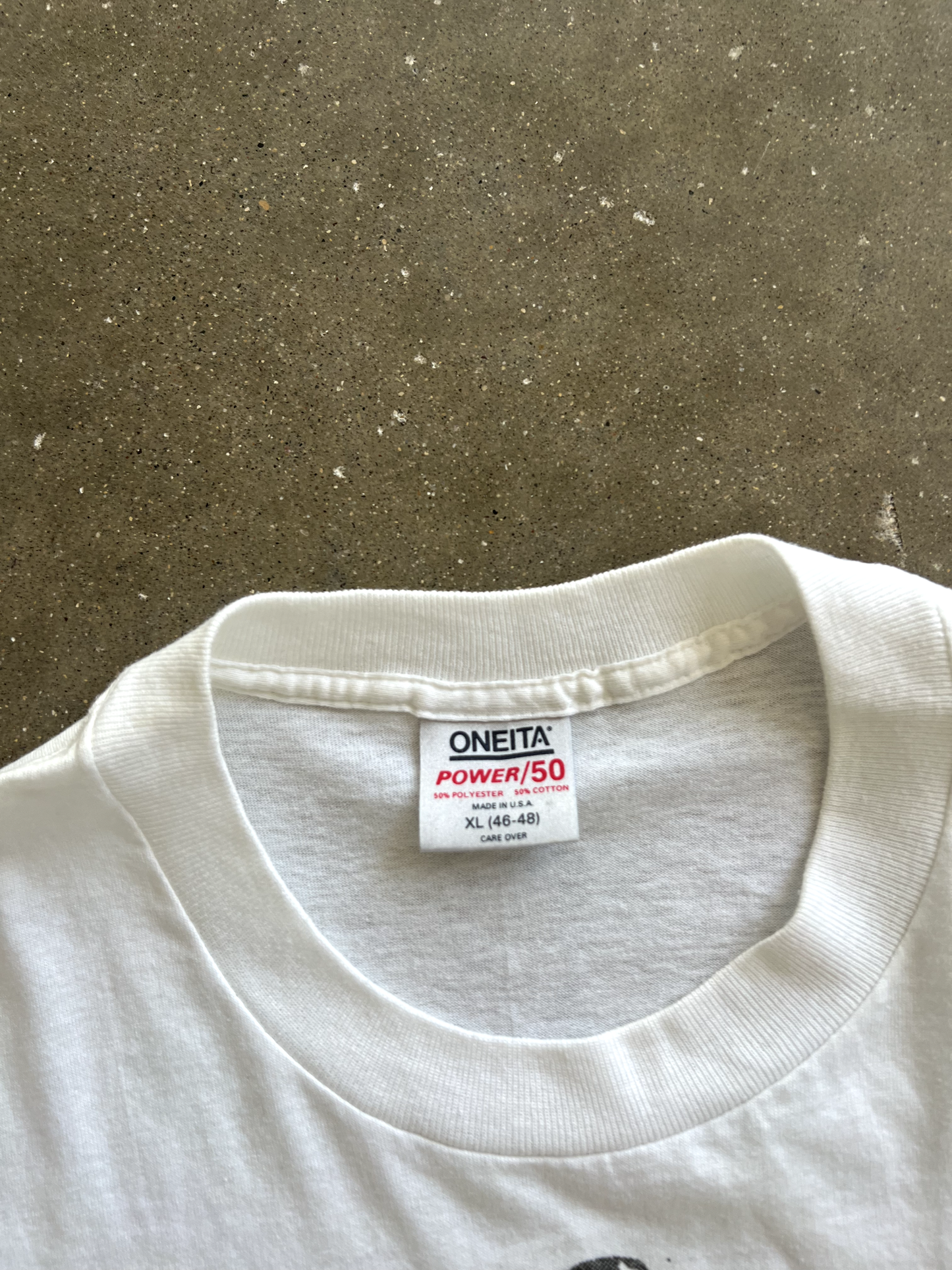 Vintage White Football Tee - XL