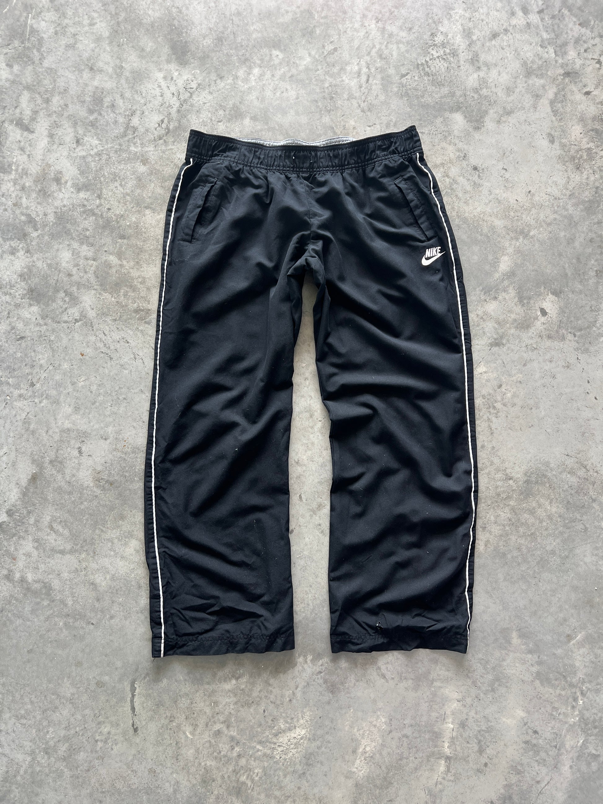 Vintage Black Low Rise Nike Track Pants - L