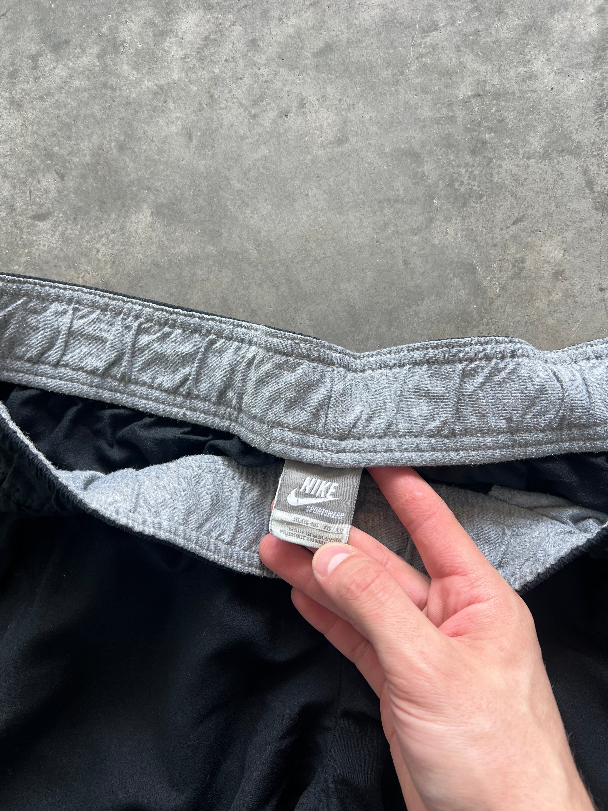 Vintage Black Low Rise Nike Track Pants - L