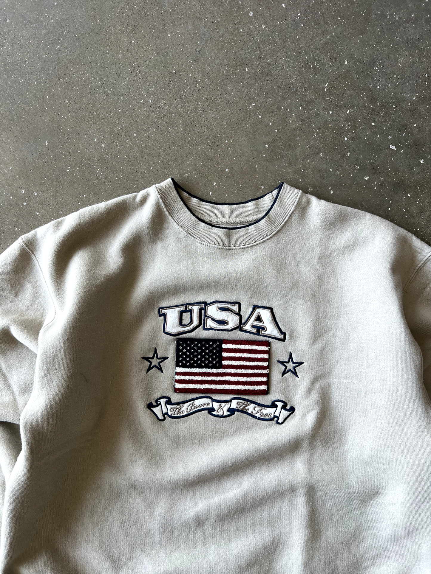 Vintage Cream USA Crewneck - L