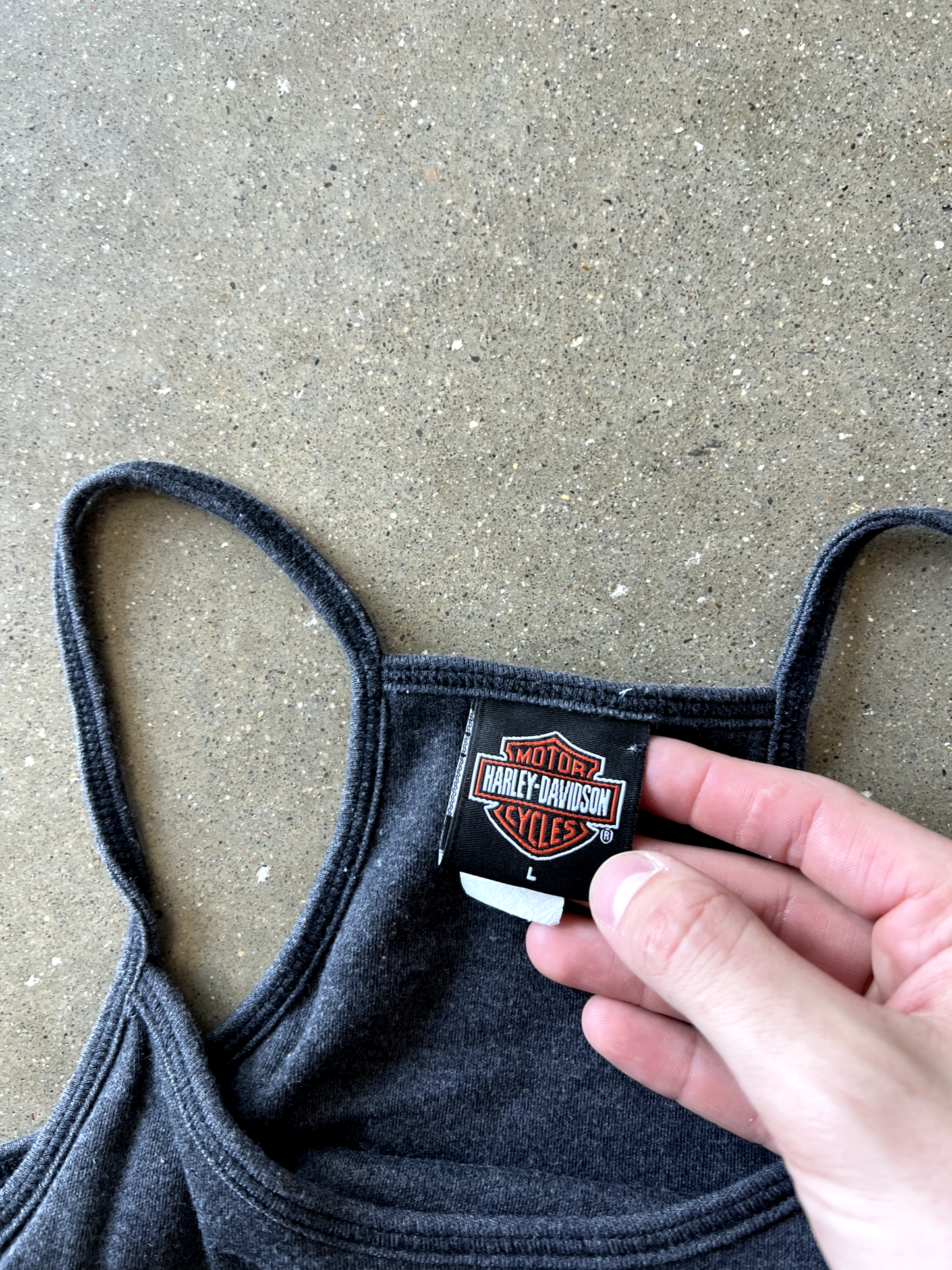 Vintage Black Harley Stringer - L