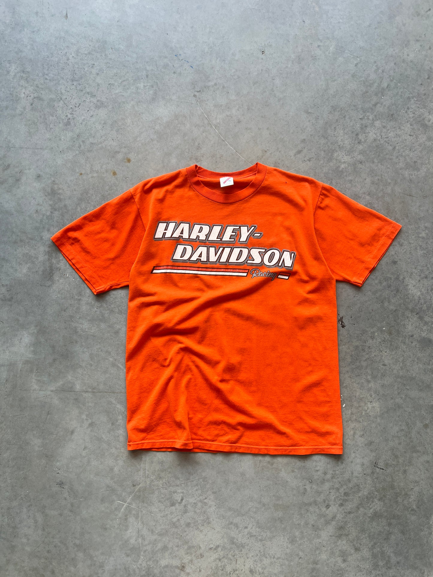 Vintage Orange Harley Davidson Shirt - M