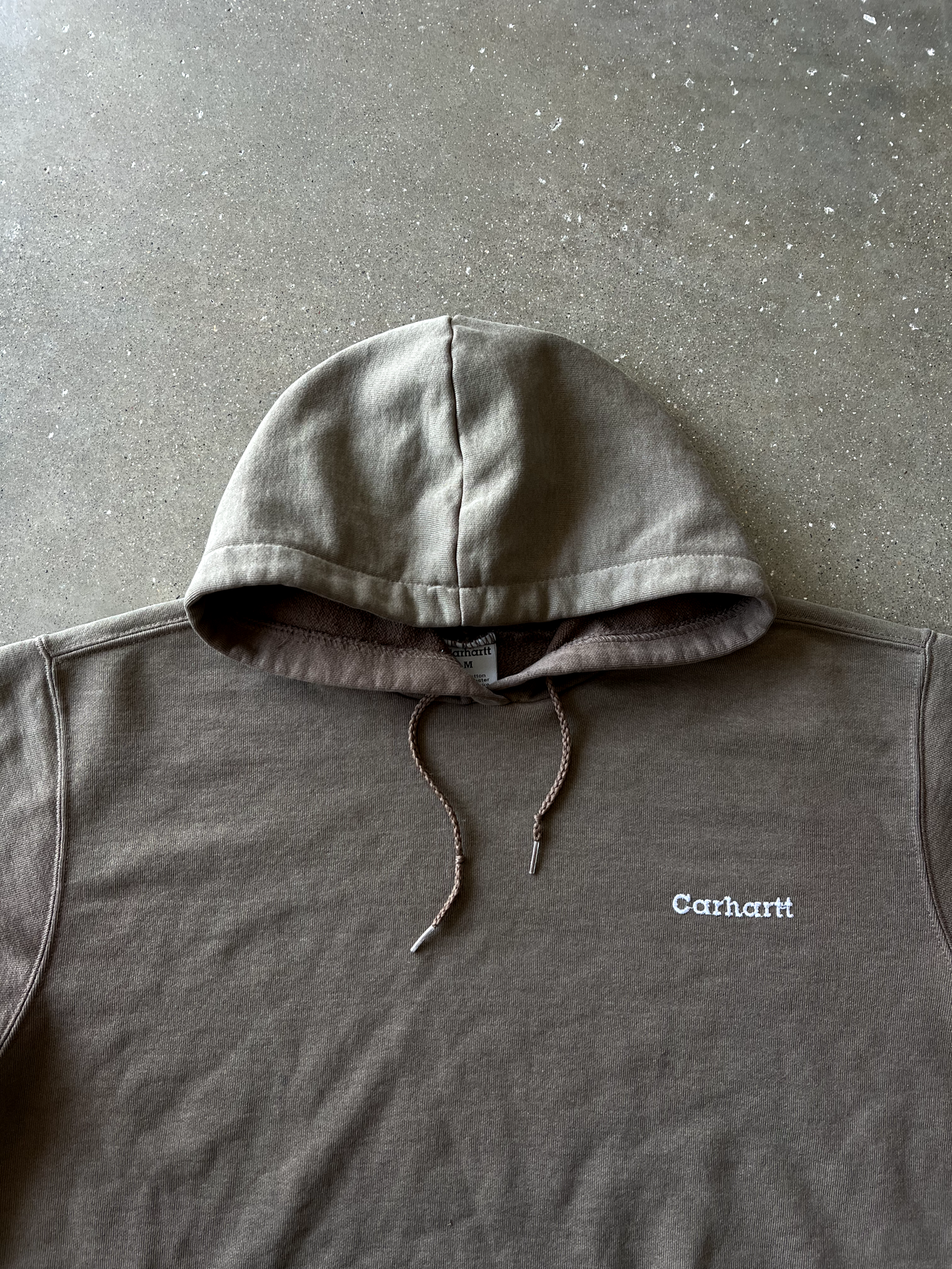 Vintage Brown Simplistic Carhartt Hoodie - M