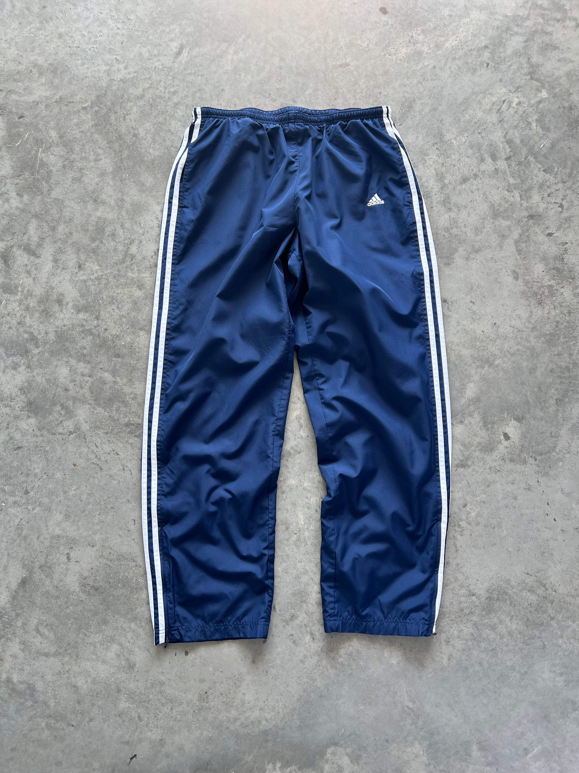 Vintage Navy Blue Adidas Track Pants - L
