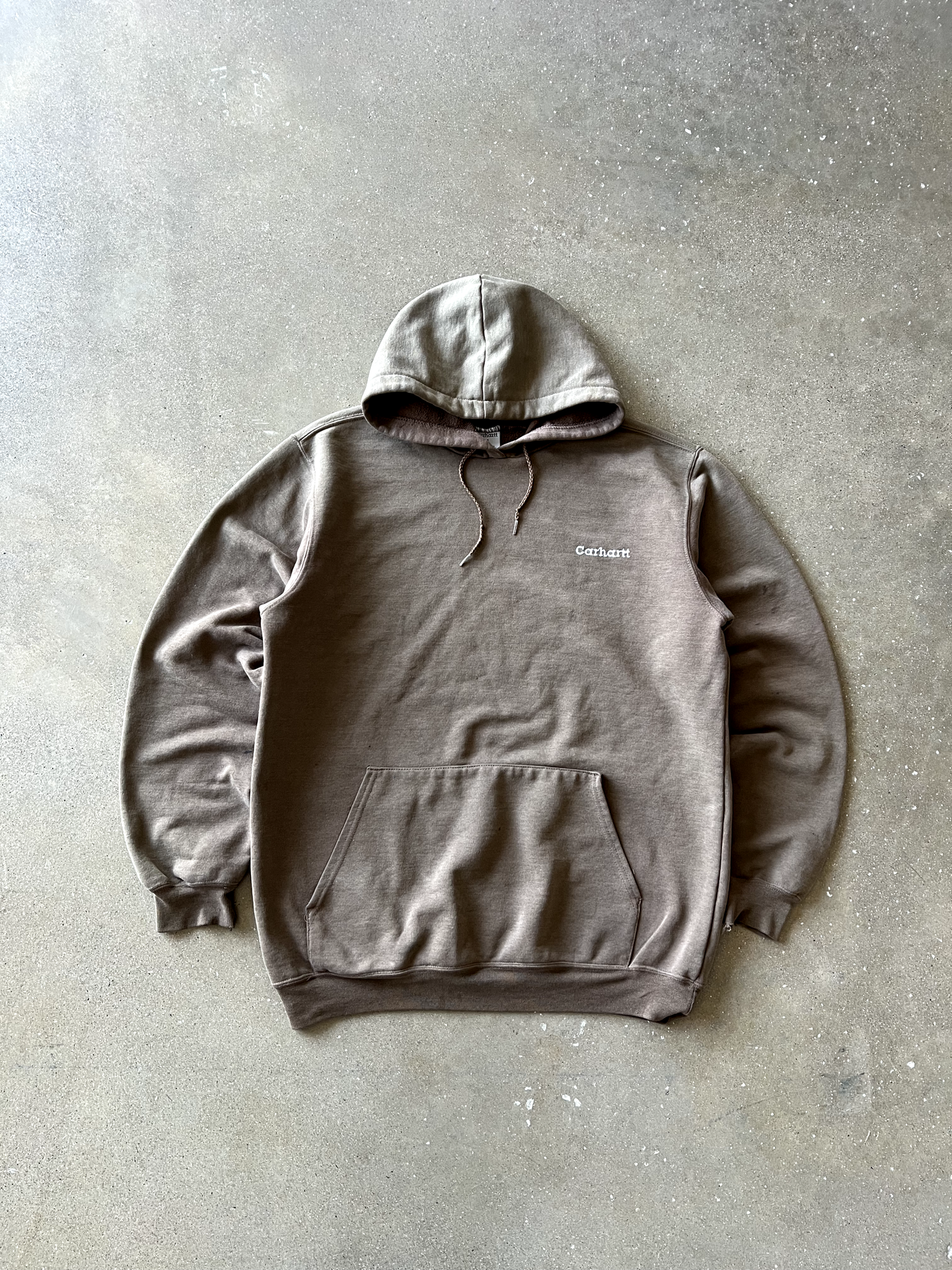 Vintage Brown Simplistic Carhartt Hoodie - M