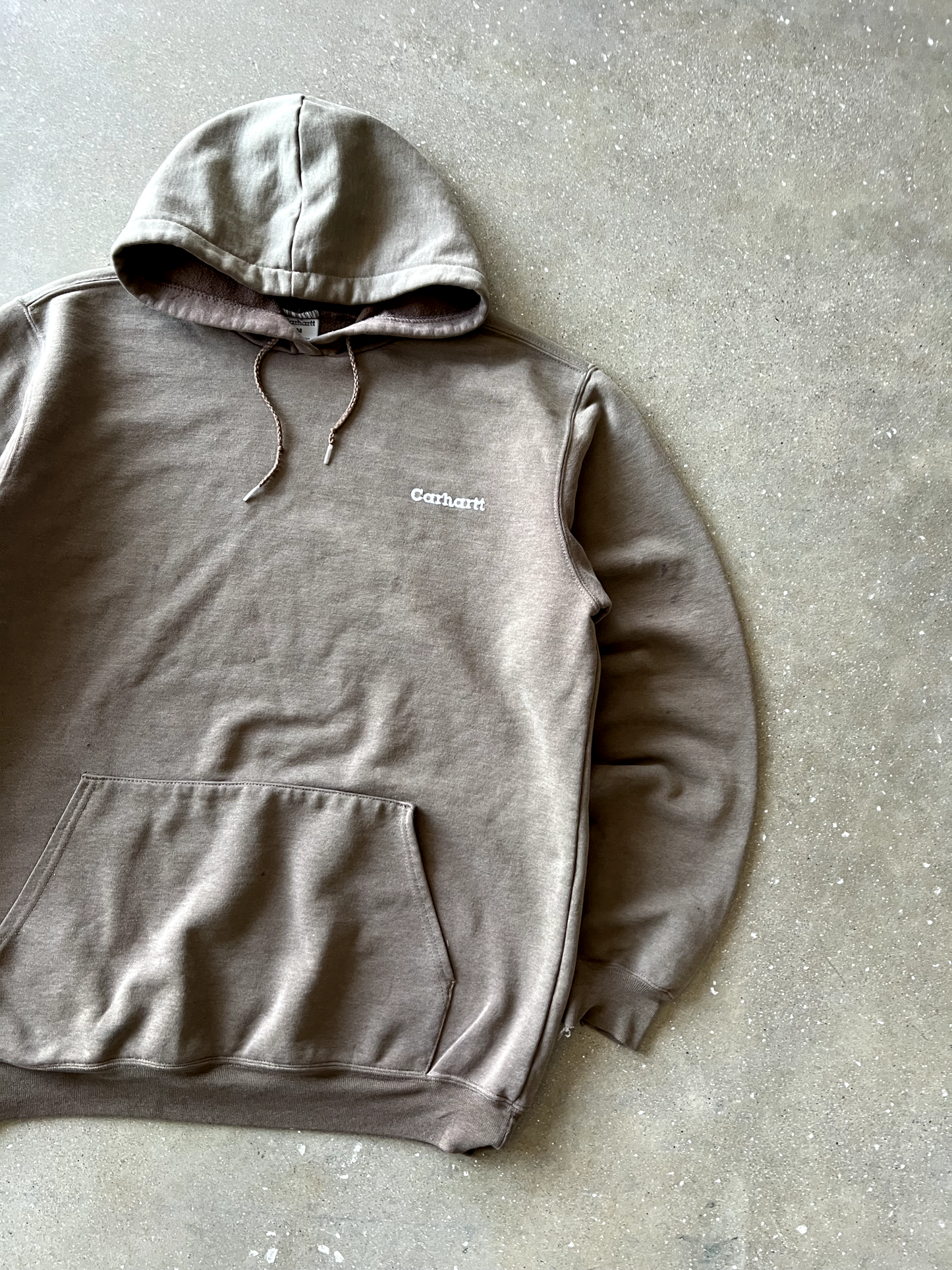 Vintage Brown Simplistic Carhartt Hoodie - M