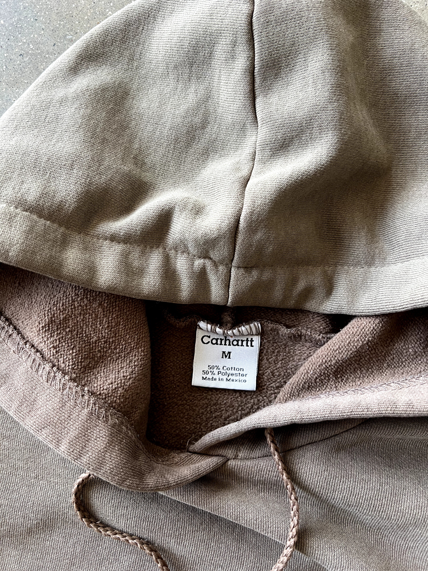 Vintage Brown Simplistic Carhartt Hoodie - M