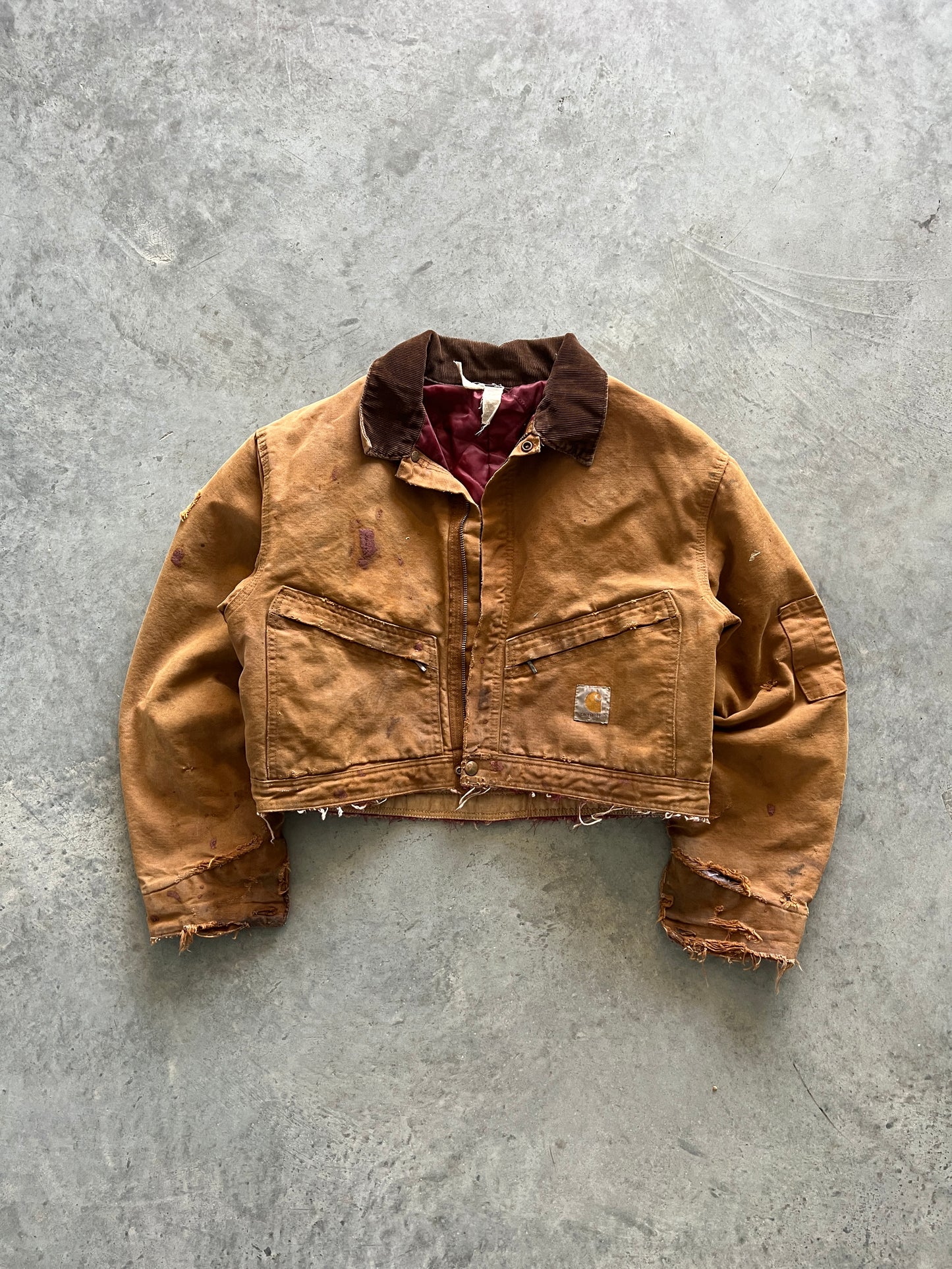 Vintage Amber Cropped Carhartt Jacket - M/L