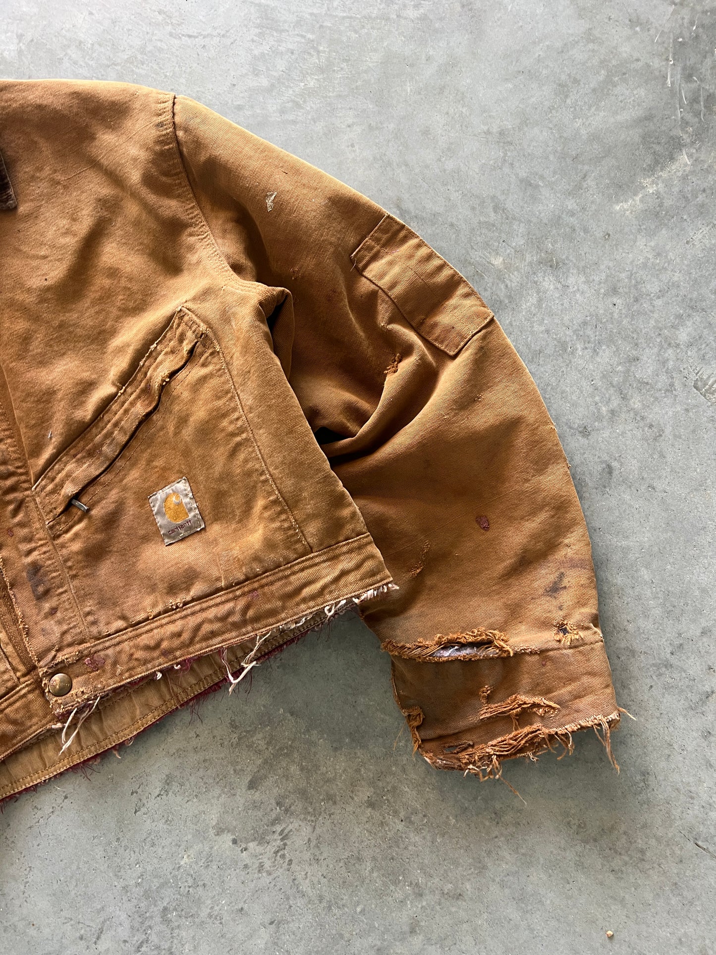 Vintage Amber Cropped Carhartt Jacket - M/L