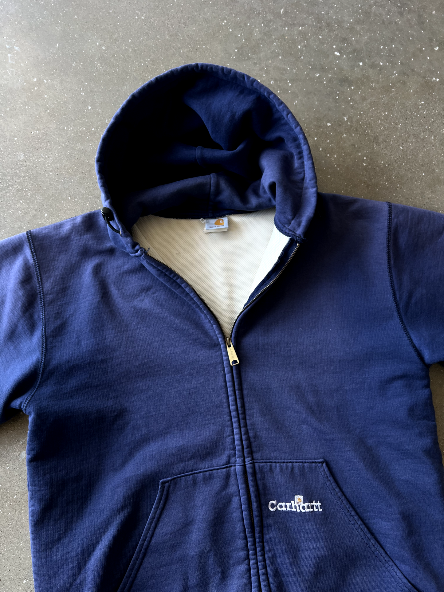Vintage Navy Blue Carhartt Zip Up Thermal - M