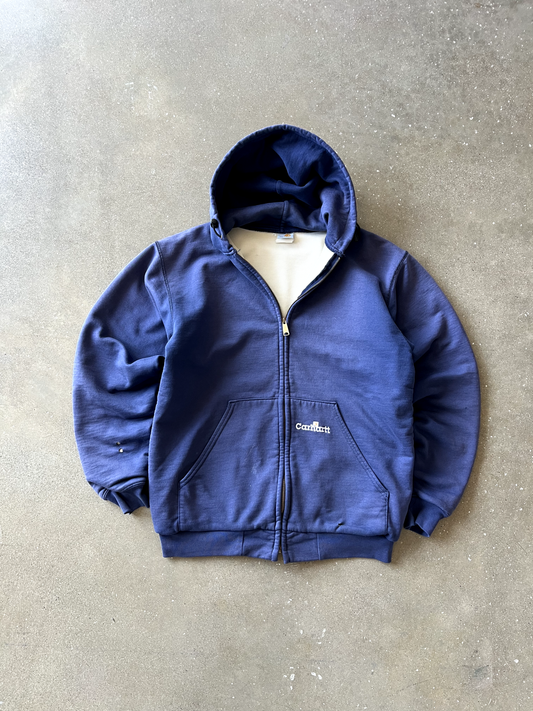 Vintage Navy Blue Carhartt Zip Up Thermal - M