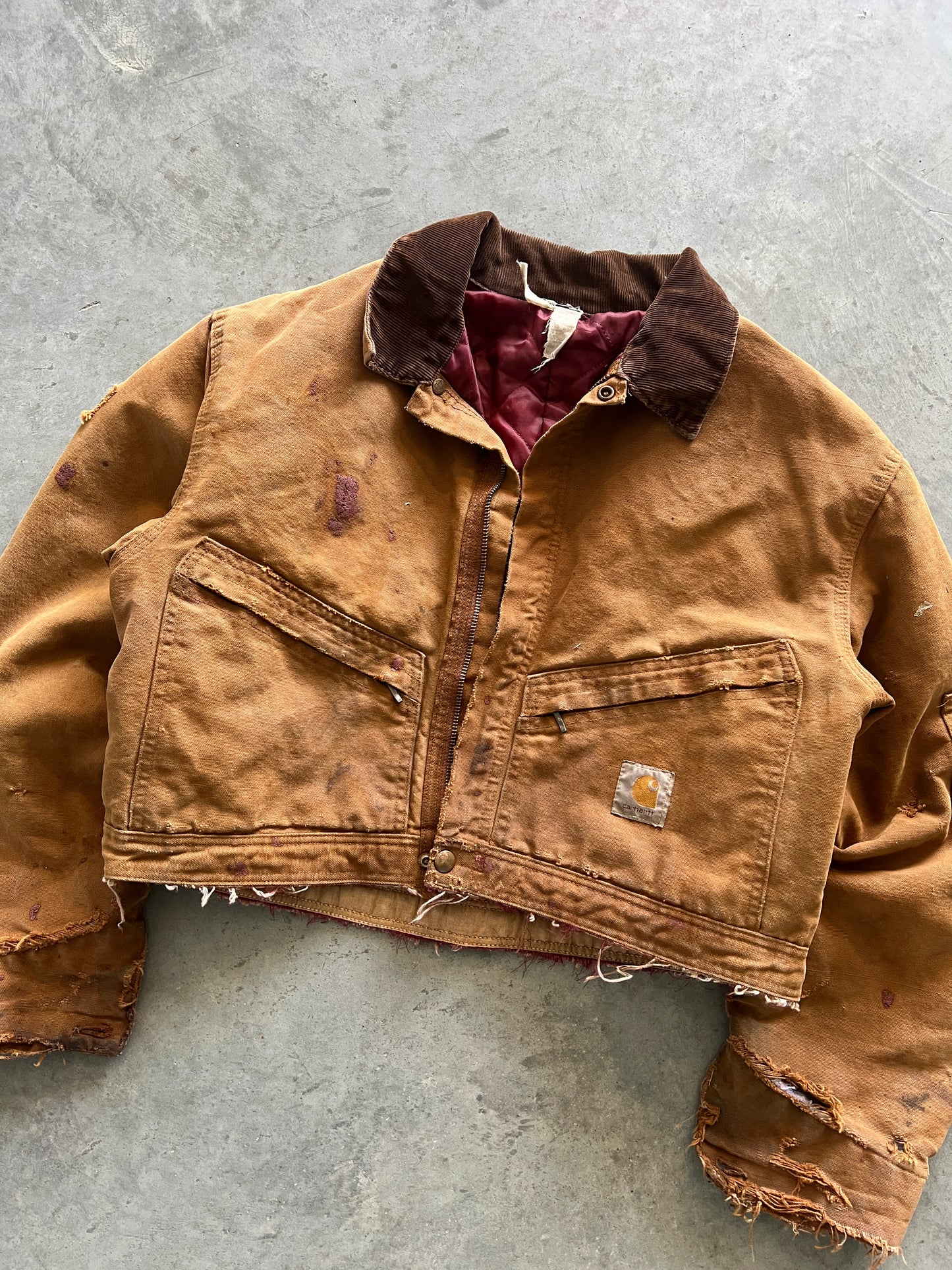 Vintage Amber Cropped Carhartt Jacket - M/L