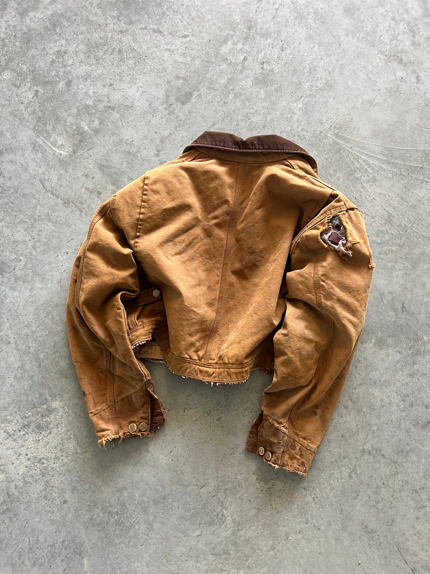 Vintage Amber Cropped Carhartt Jacket - M/L