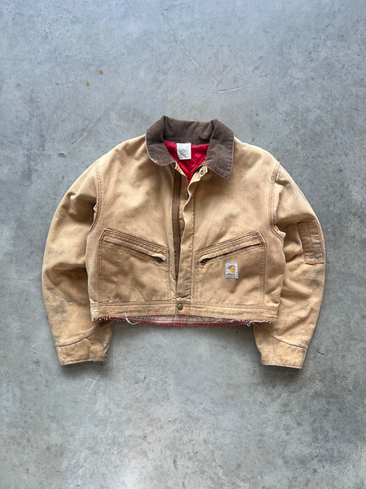 Vintage Carmel Cropped Carhartt Jacket - M