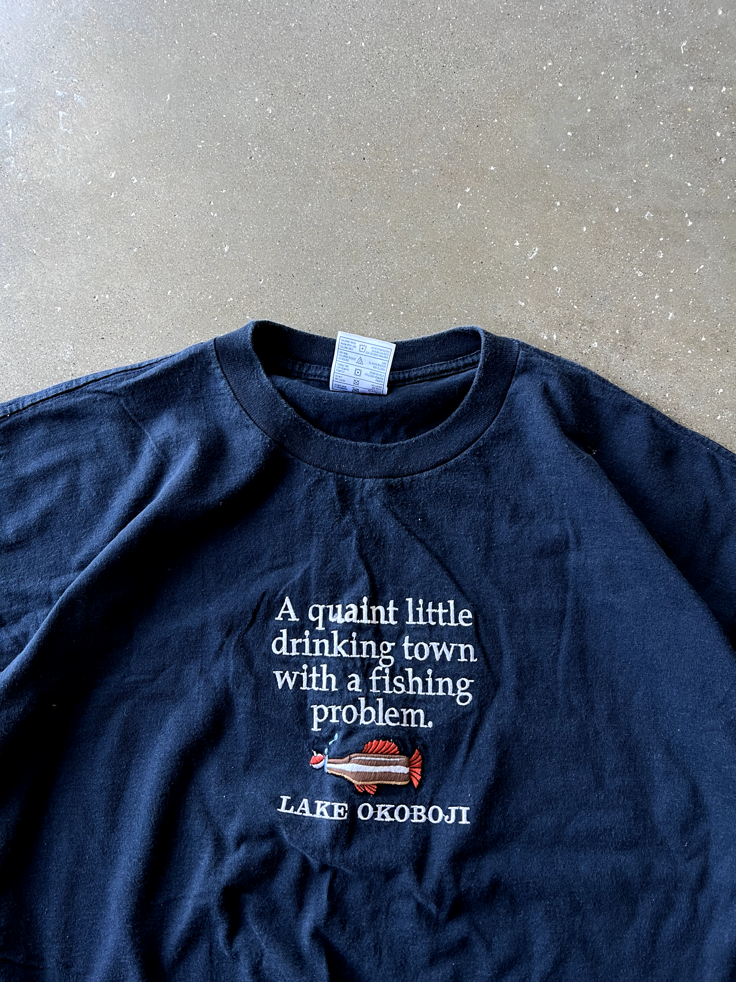 Vintage Navy Blue Spellout Tee - 2XL