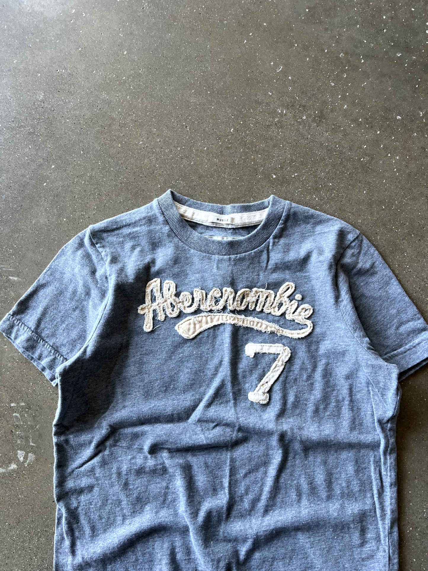 Vintage Blue Spellout Tee - L