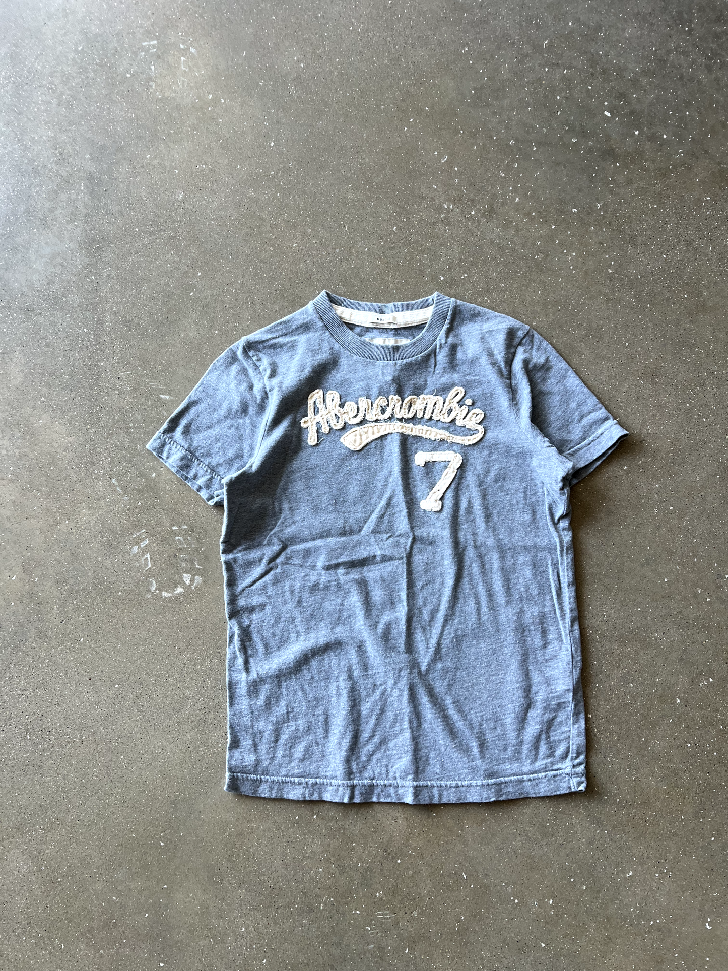 Vintage Blue Spellout Tee - L