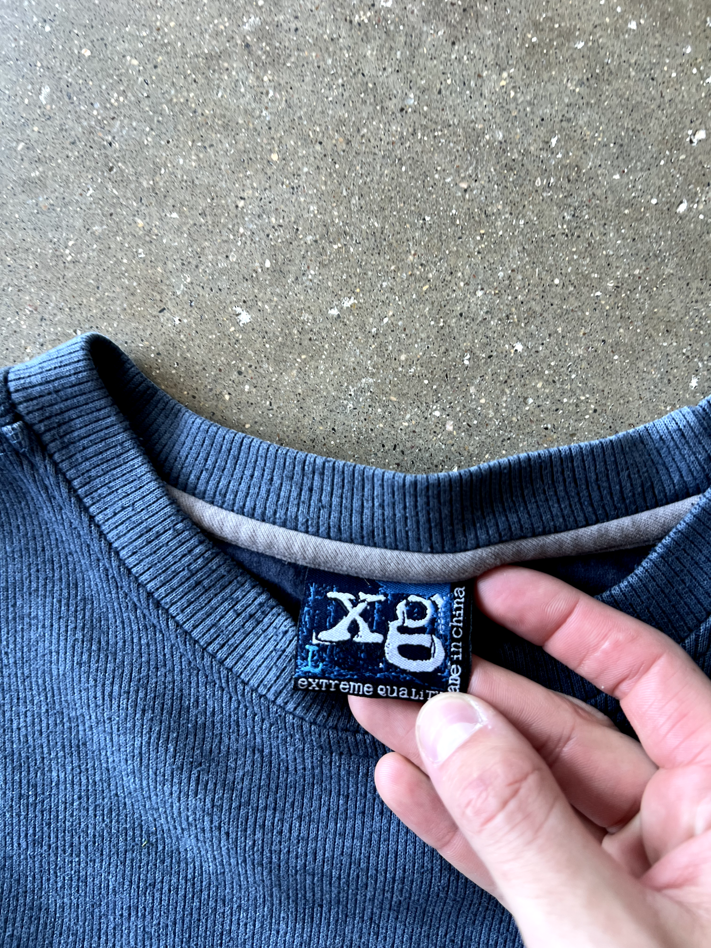 Vintage Blue Striped Long Sleeve - L