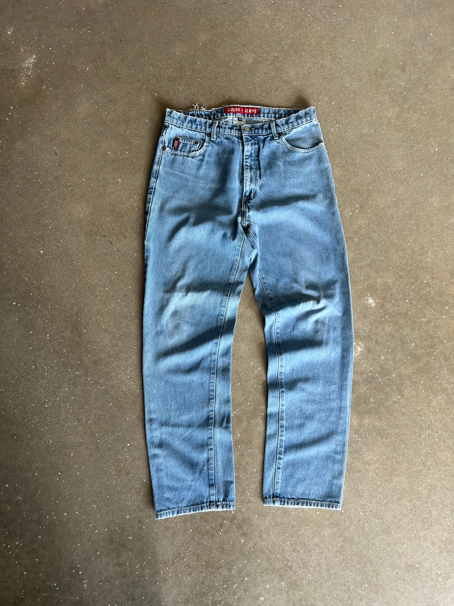 Vintage Faded Blue Guess Jeans - 34x34