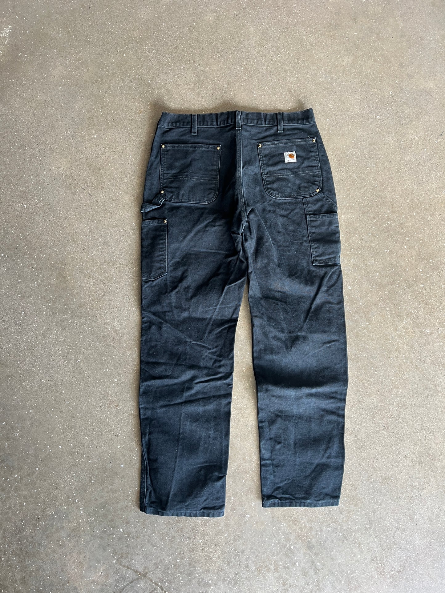 Vintage Black Carhartt Double Knee Pants - 36x32