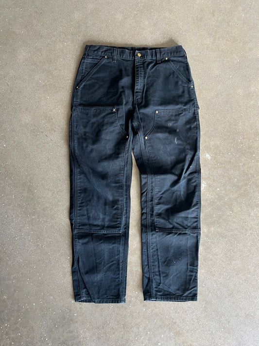 Vintage Black Carhartt Double Knee Pants - 36x32