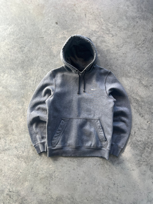 Vintage Grey Nike Swoosh Hoodie - S