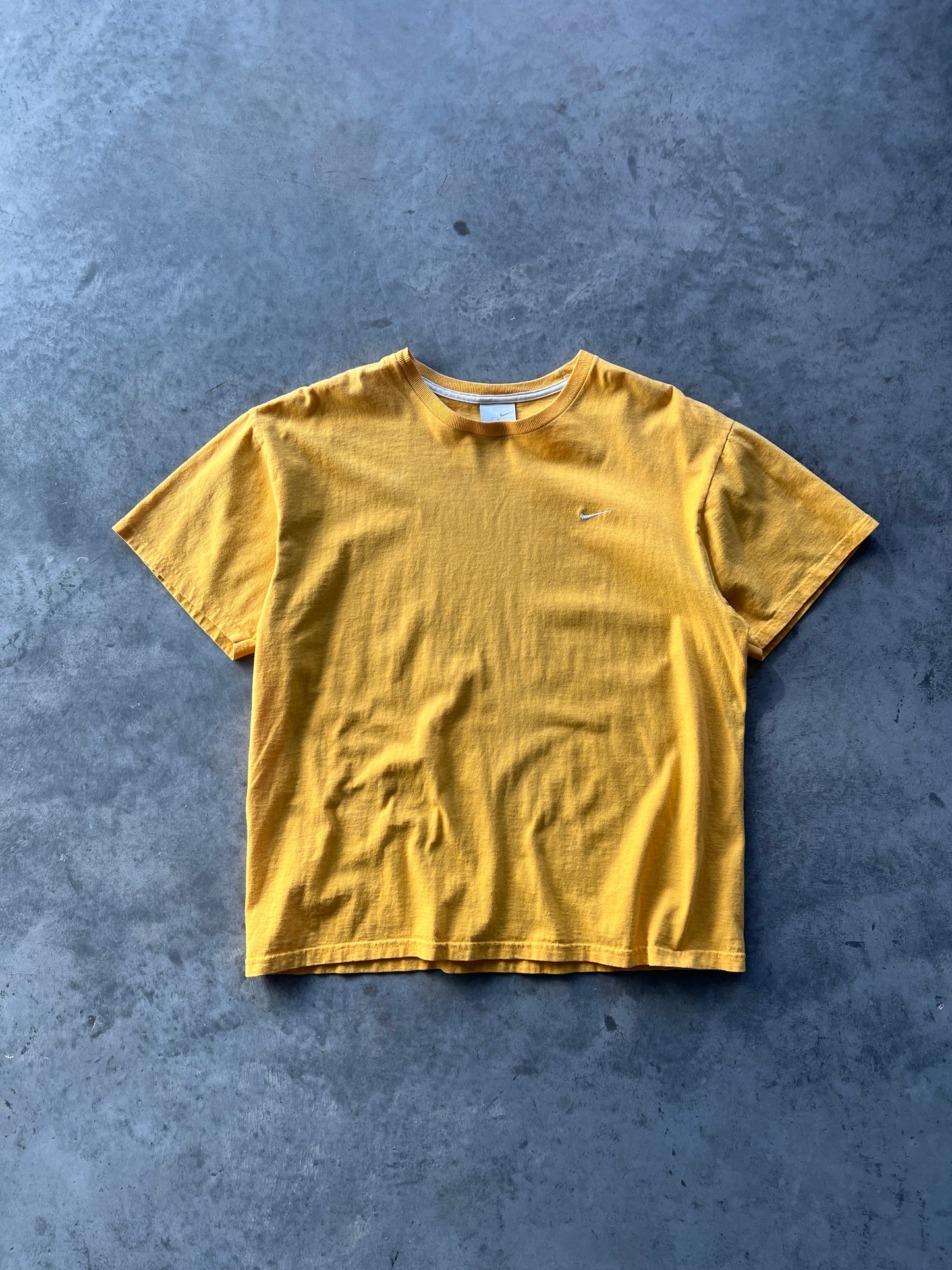 Vintage Yellow Nike Swoosh Shirt - L