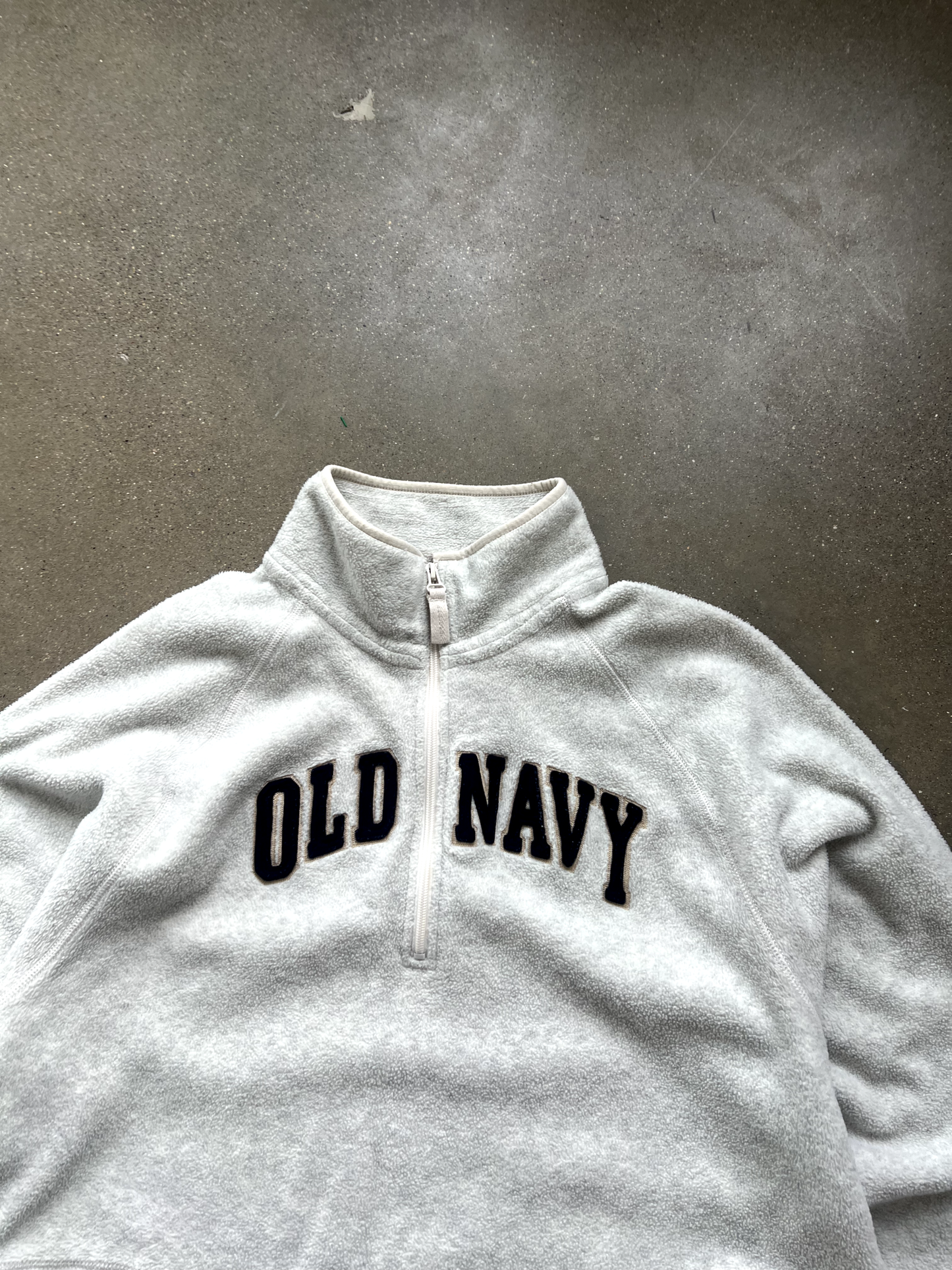 Vintage Cream Fleece Quarter Zip - 2XL