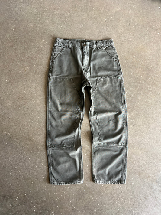 Vintage Green Carhartt Double Knee Pants - 36x32
