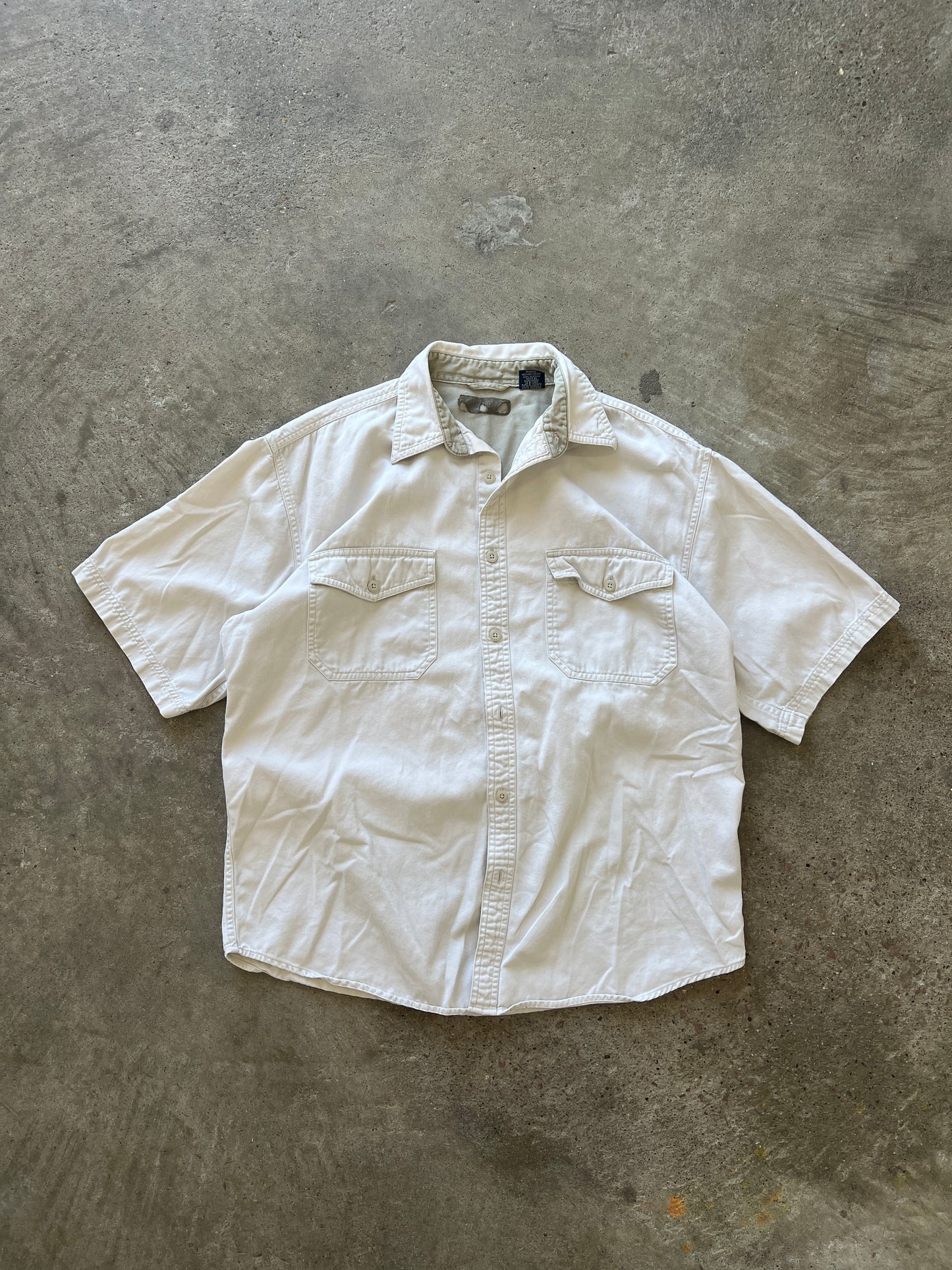 Vintage Cream Button Down Shirt - M