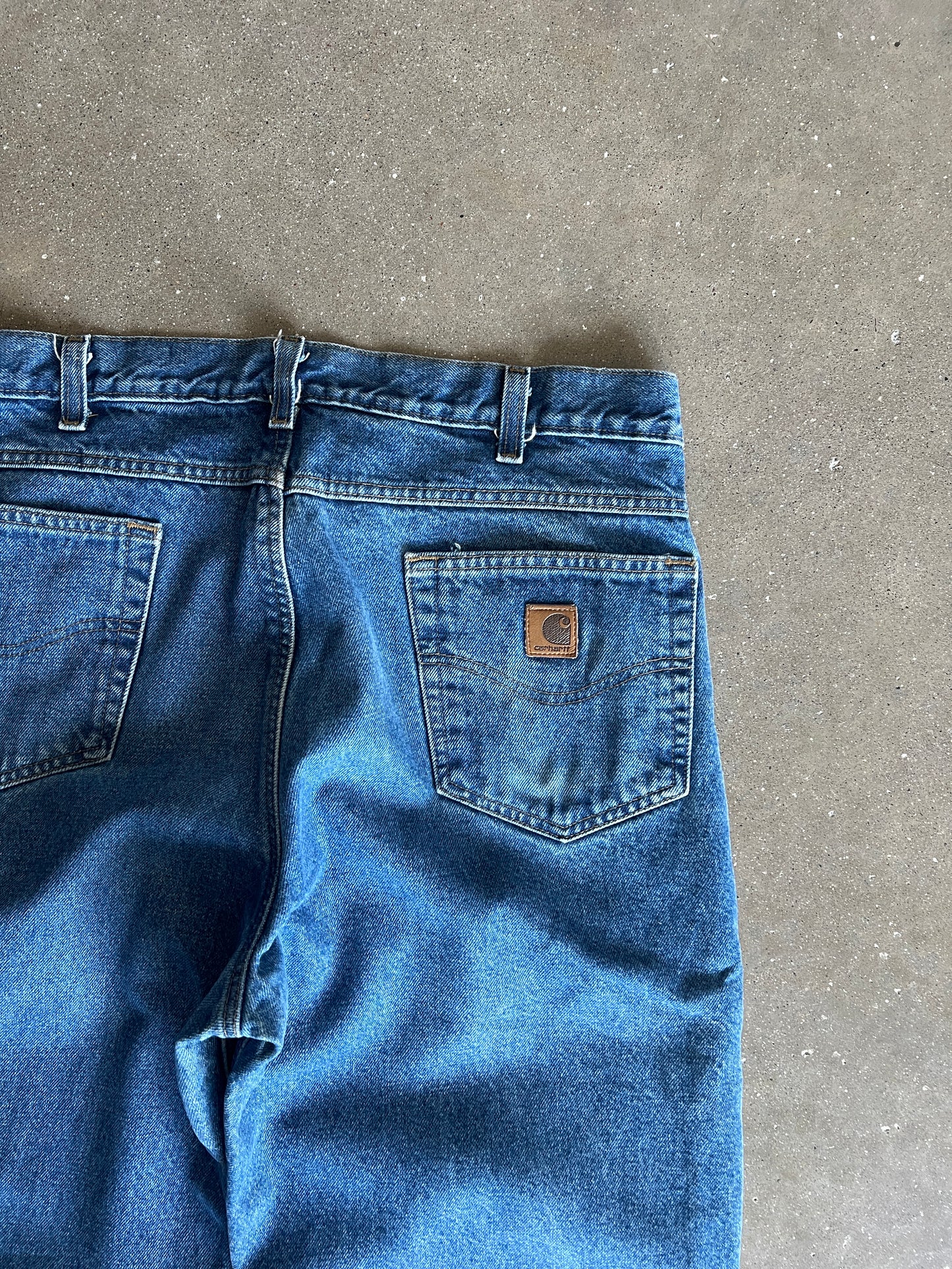 Vintage Faded Blue Denim Carhartt Pants - 36x32