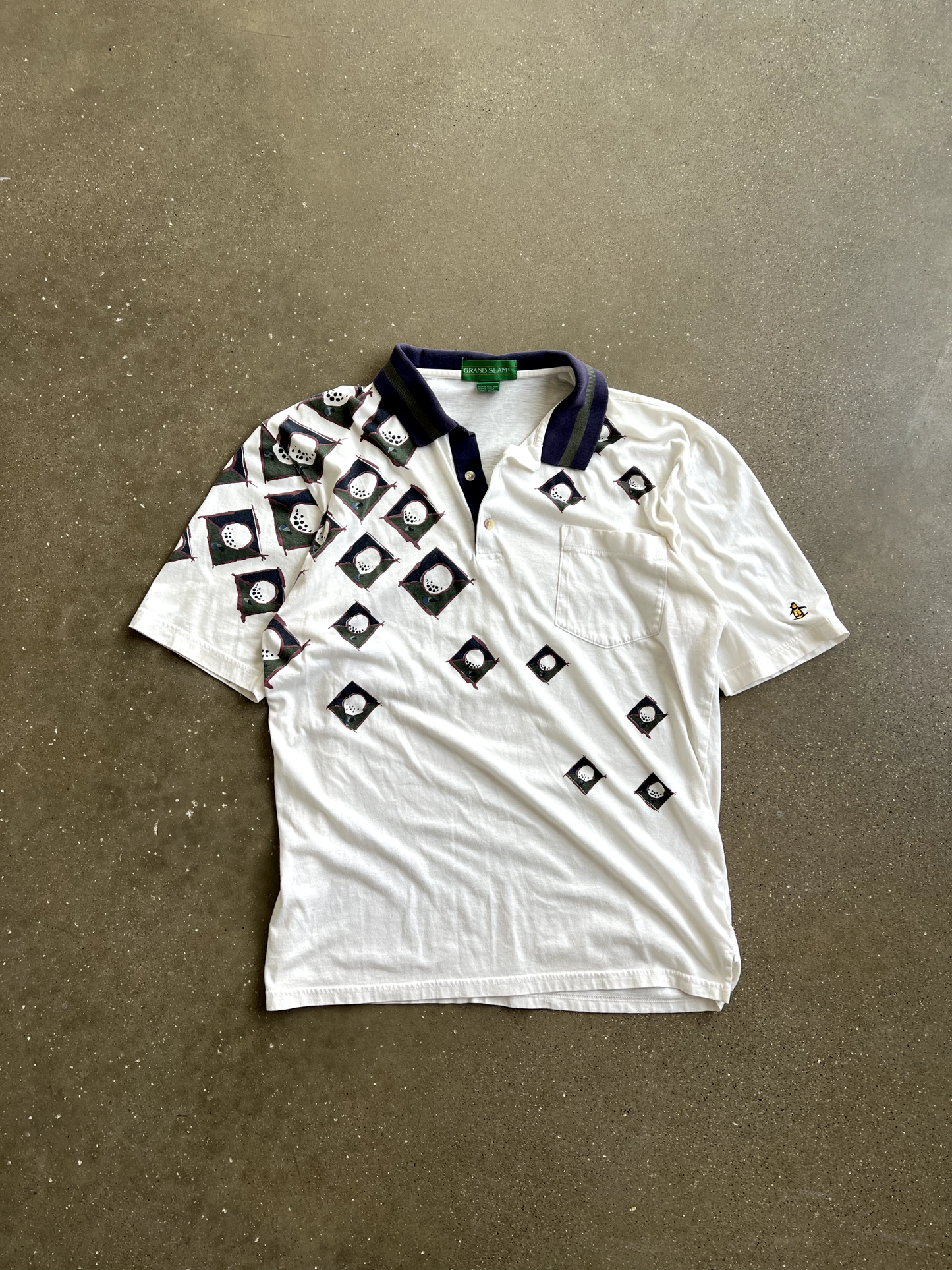Vintage White Golf Button Up - M