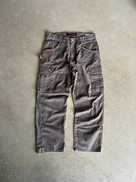 Vintage Dark Brown Wrangler Cargo Pants - 34x30