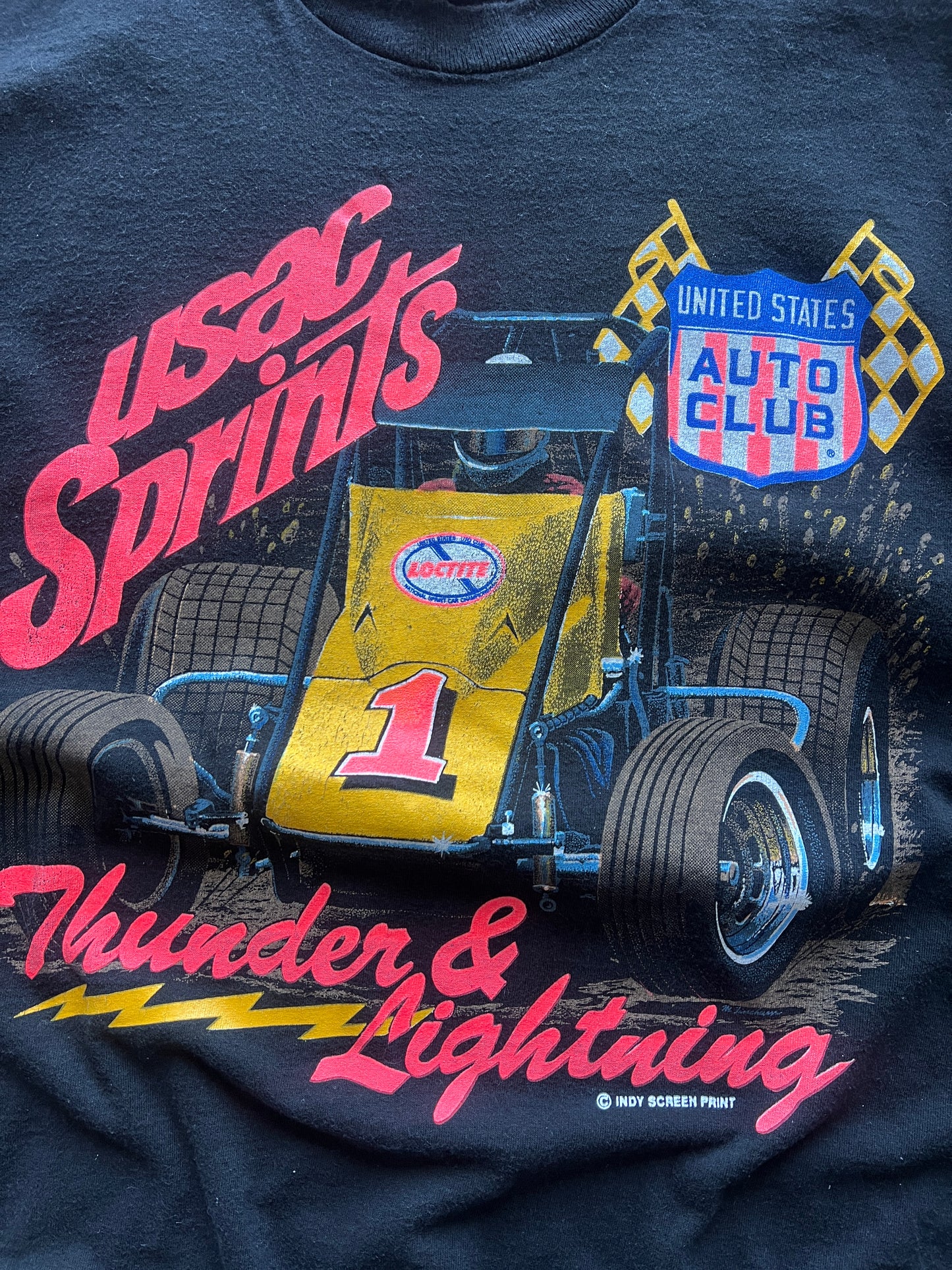 Vintage Black Race T-shirt - XL