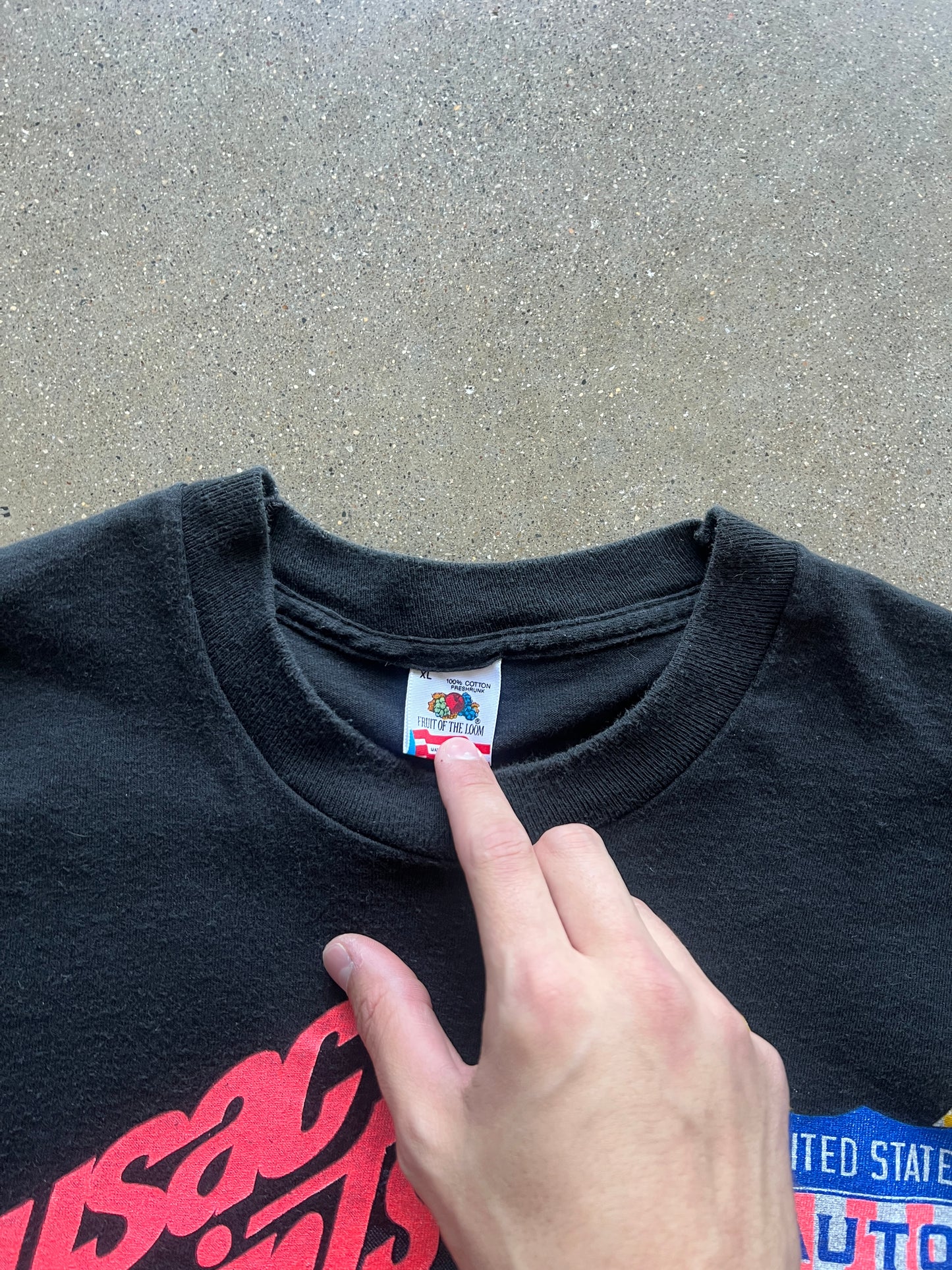 Vintage Black Race T-shirt - XL