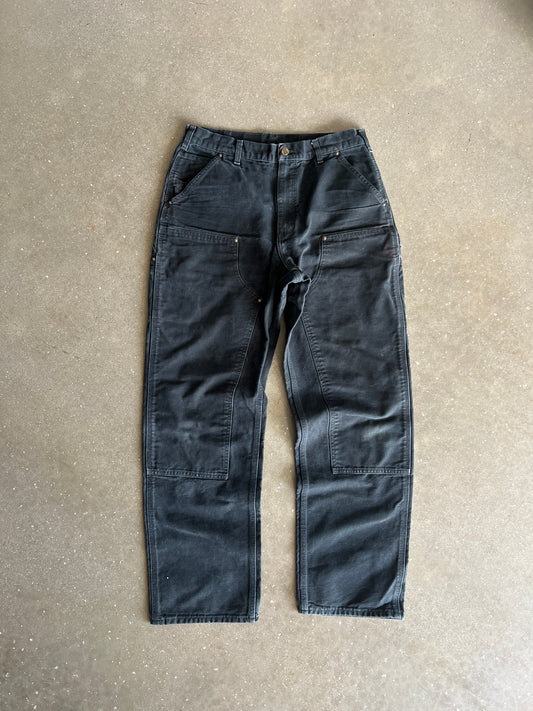 Vintage Black Carhartt Double Knee Pants - 34x34